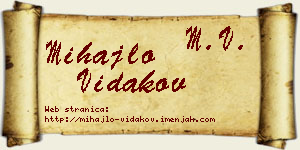 Mihajlo Vidakov vizit kartica